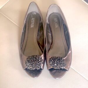 Kenneth Cole Metallic Bronze Embellished Flats 7.5 Office/Career